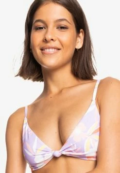 Roxy LOVE THE SURF KNOT - Bikini Top - Lavendula Tropical Trip S -Roxy Shop 066f4b58fbb14549bbe516a19f540ea4