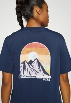 Roxy EXPLORE THE TRACKS - Print T-shirt - Mood Indigo -Roxy Shop 0906fba30d6f41a5a383f3b62c4b4d1b