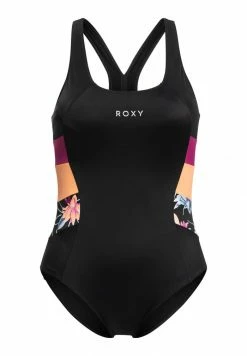 Roxy ACTIVE - Swimsuit - Anthracite Floral Flow -Roxy Shop 10401eb5a50541f69397cb530a648699