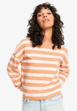 Roxy JUST LIKE THAT - Long Sleeved Top - Toasted Nut New Rapta Stripe