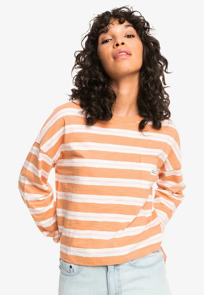 Roxy JUST LIKE THAT - Long Sleeved Top - Toasted Nut New Rapta Stripe 3 Roxy JUST LIKE THAT - Long Sleeved Top - Toasted Nut New Rapta Stripe