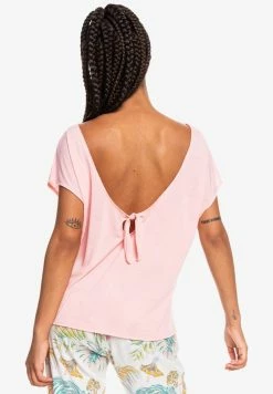 Roxy Basic T-shirt - Powder Pink -Roxy Shop 184735ce246d45b6aee8c9c818460422