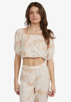 Roxy PURE SUGAR - Blouse - Toast Palm Tree Dreams