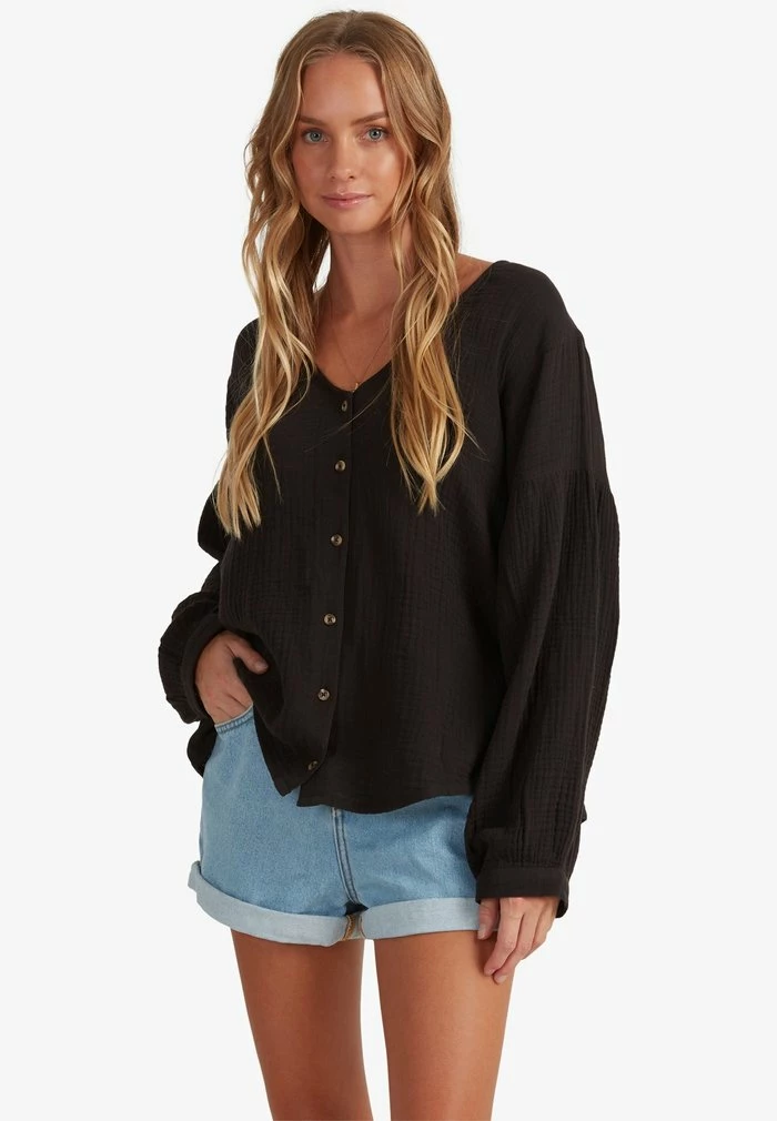 Roxy Button-down Blouse - Anthracite 3 Roxy Button-down Blouse - Anthracite