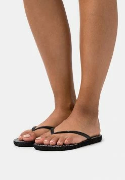 Roxy BERMUDA PRINT - T-bar Sandals - White/black