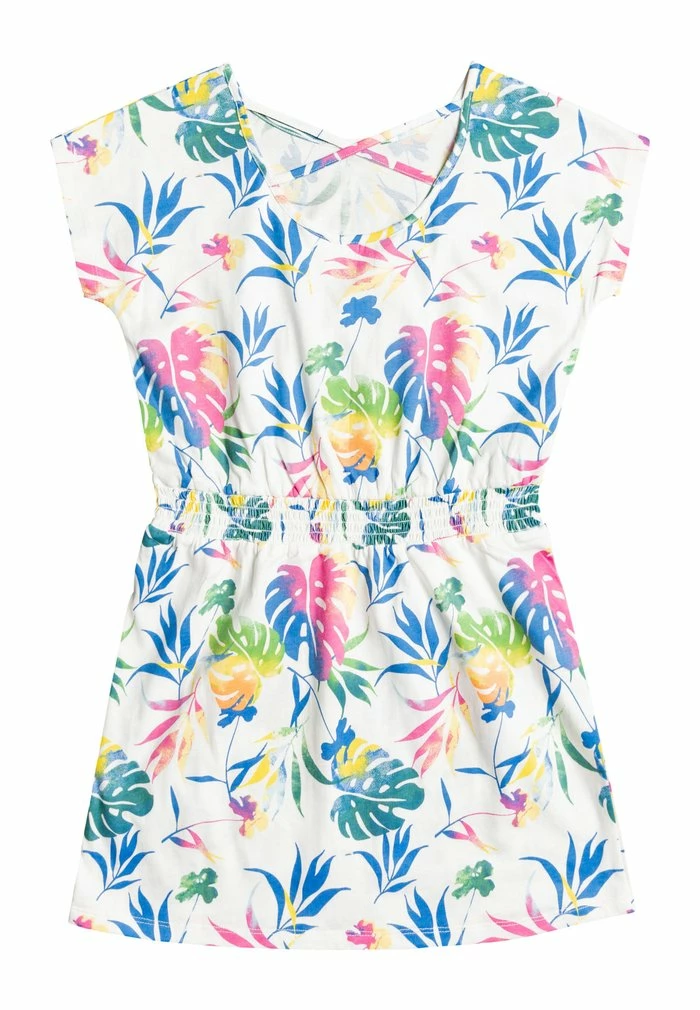 Roxy BEST SONG EVER - Jersey Dress - Snow White Surf Trippin Rg 4 Roxy BEST SONG EVER - Jersey Dress - Snow White Surf Trippin Rg - Image 2