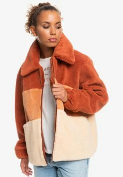 Roxy CAN YOU GUESS - Fleece Jacket - Light Brown -Roxy Shop 2e349481f03b4ba5806553d860d0de19