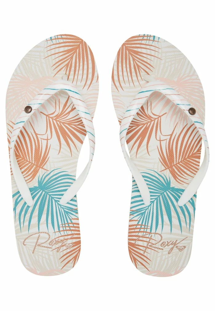 Roxy T-bar Sandals - White Tan 6 Roxy T-bar Sandals - White Tan - Image 4