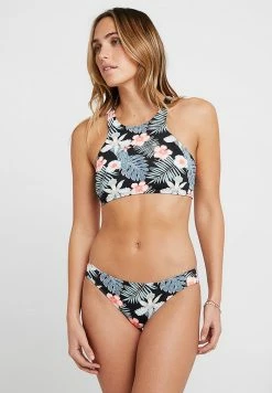 Roxy BUSTIER - Bikini Top - Anthracite Tropicalababa Swim