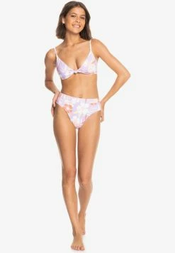 Roxy LOVE THE SURF KNOT - Bikini Top - Lavendula Tropical Trip S