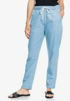 Roxy SLOW SWELL - Straight Leg Jeans - Light Blue