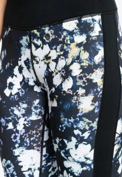 Roxy BIG GEL PANTS - Leggings - True Black Black Flowers -Roxy Shop 582896b7b15a4856b96dbd1a45eaa1a5