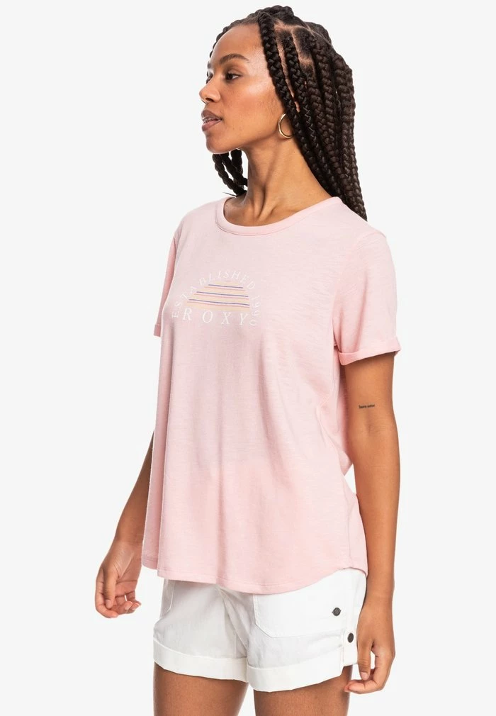 Roxy Print T-shirt - Powder Pink 6 Roxy Print T-shirt - Powder Pink - Image 4