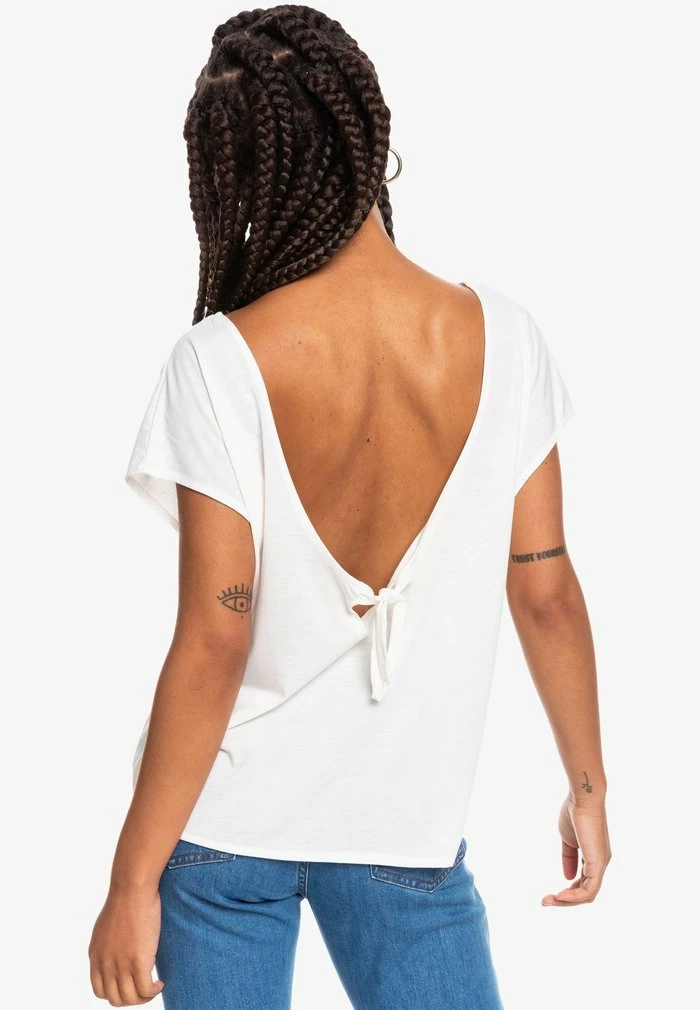 Roxy Basic T-shirt - Snow White 5 Roxy Basic T-shirt - Snow White - Image 3