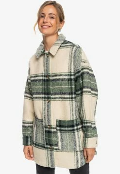 Roxy Short Coat - Tapioca Olan Plaid