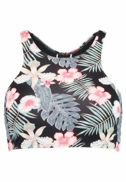 Roxy BUSTIER - Bikini Top - Anthracite Tropicalababa Swim -Roxy Shop 699d7730340d42c0980dd7b4462c5778