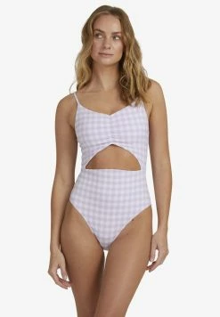 Roxy HEART THE CHECK - Swimsuit - Castle Gingham Lg Pastel Lilac