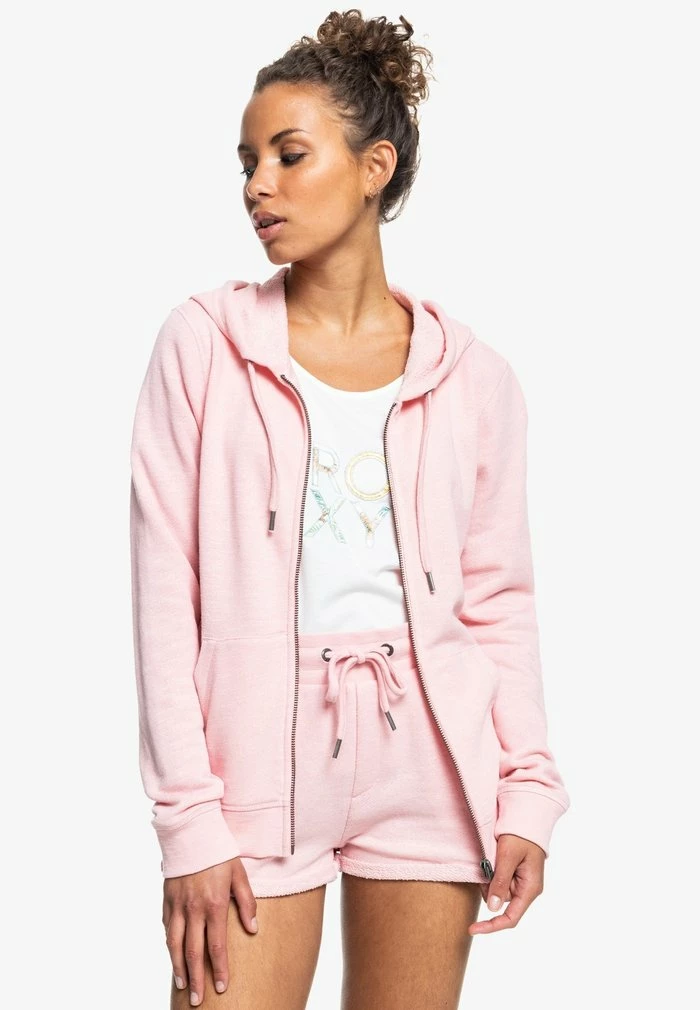 Roxy PERFECT WAVE - Zip-up Sweatshirt - Powder Pink 6 Roxy PERFECT WAVE - Zip-up Sweatshirt - Powder Pink - Image 4