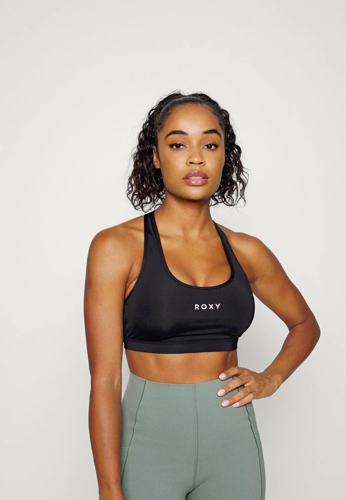 Roxy BACK TO YOU - Medium Support Sports Bra - Anthracite 3 Roxy BACK TO YOU - Medium Support Sports Bra - Anthracite
