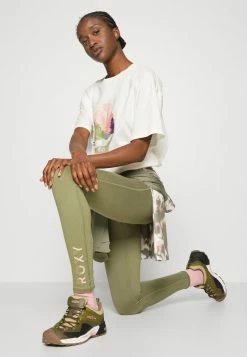 Roxy GOOD MORNING MIDNIGHT - Leggings - Deep Lichen Green -Roxy Shop a33bbac6b202445dbcc98571e718086b