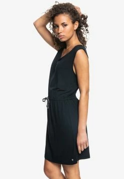 Roxy SURFS UP - Jersey Dress - Anthracite -Roxy Shop a5b63caf5d5549dcba49838a32e593e8