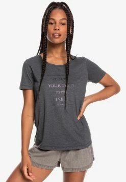 Roxy CHASING THE SWELL - Print T-shirt - Anthracite