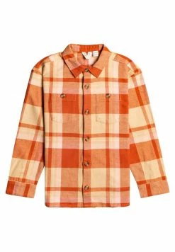 Roxy Button-down Blouse - Beige Checkin In Rg