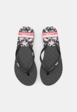 Roxy VIVA PRINTED - Pool Shoes - Black/pink -Roxy Shop af80740072ba451ca665dde4e7593ad1