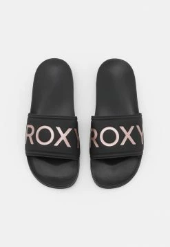 Roxy SLIPPY - Mules - Black/gold -Roxy Shop b619b7e0712744a2b1109d3c5fe5e84a