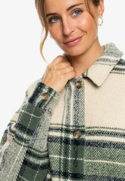 Roxy Short Coat - Tapioca Olan Plaid -Roxy Shop b6bc87ed099545159993f337cc837369