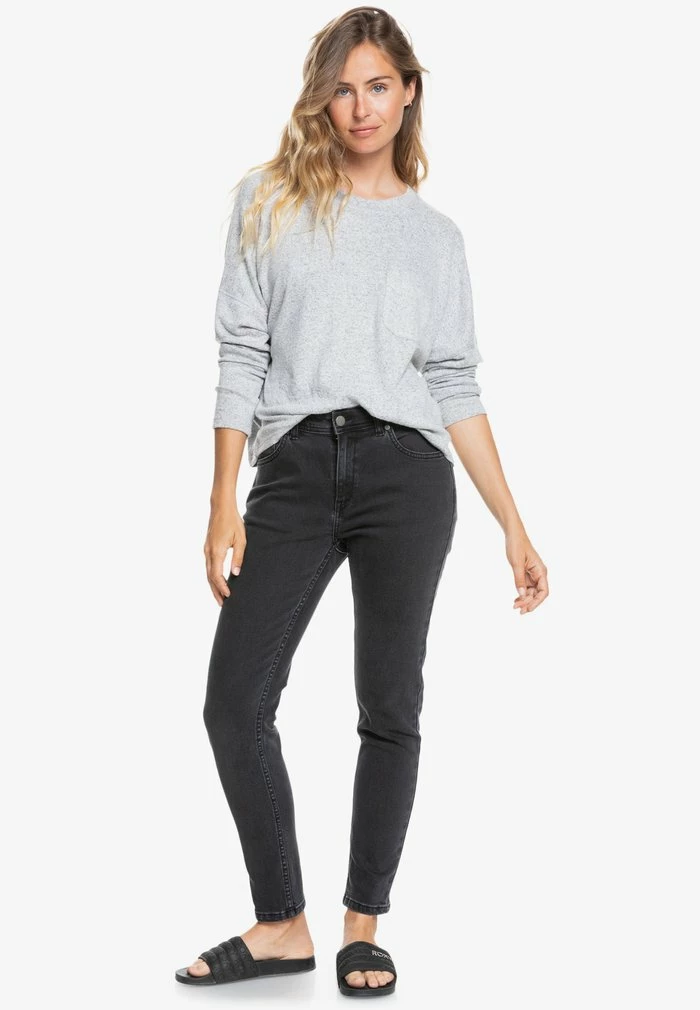 Roxy Slim Fit Jeans - Anthracite 4 Roxy Slim Fit Jeans - Anthracite - Image 2