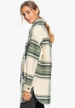 Roxy Short Coat - Tapioca Olan Plaid -Roxy Shop b94fa831ad5f470f962ca15474d7a858