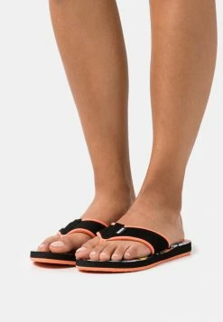 Roxy COASTIN PRINT - T-bar Sandals - Black