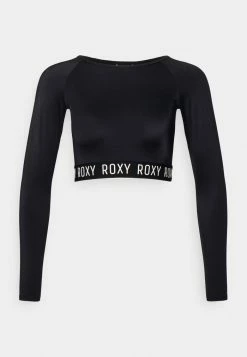 Roxy FITNESS CROP - Long Sleeved Top - Anthracite -Roxy Shop c2fab512404e4011a1c9fe0d3d8ceaa7