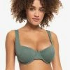 Roxy SHIMMER TIME - Bikini Top - Green