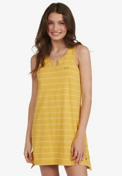 Roxy Jersey Dress - Ochre Beachy Yarn