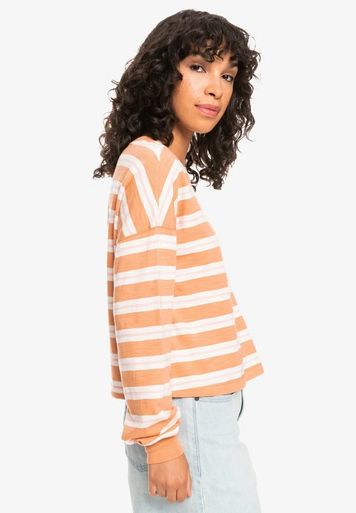 Roxy JUST LIKE THAT - Long Sleeved Top - Toasted Nut New Rapta Stripe 6 Roxy JUST LIKE THAT - Long Sleeved Top - Toasted Nut New Rapta Stripe - Image 4
