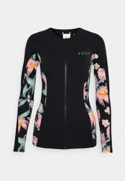 Roxy ZIP THROUGH PANNELS - Bikini Top - Anthracite Paradise Found -Roxy Shop ed0a19e4d23b425096971bf88b301272