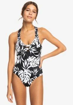 Roxy LOVE THE WAVE CATCHER - Swimsuit - Anthracite Surf Trippin Bico S